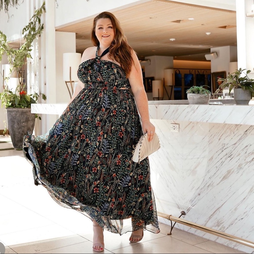 Jason Wu/ELOQUII Halter Maxi Dress size 22w worn twice for shoot